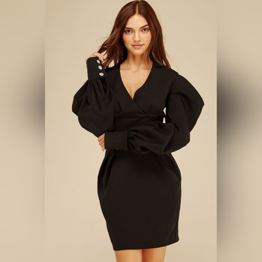 Athina Black Dress